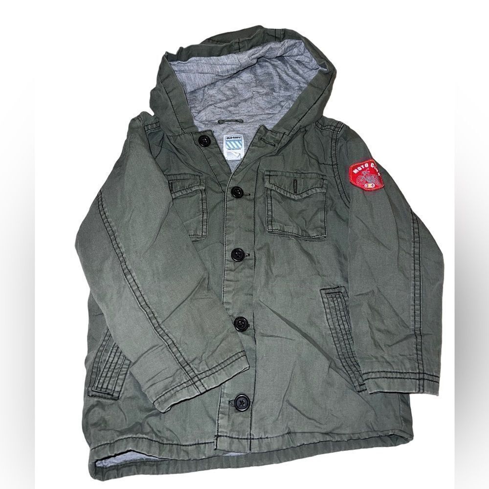 Old Navy army‎ green coat with good size 5T